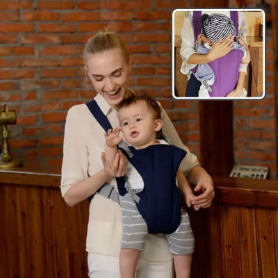 bebe position face a face dans porte bebe