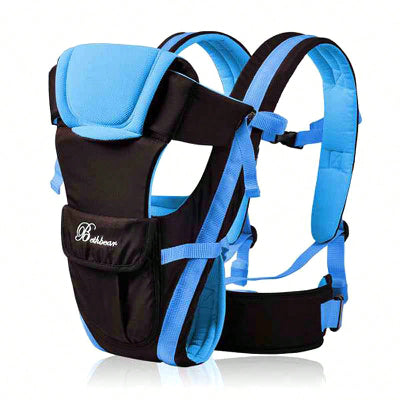 porte bebe physiologique bleu