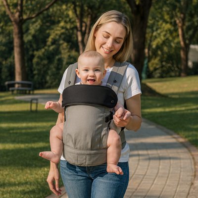 sortie agreable avec bebe dans un porte bebe physiologique